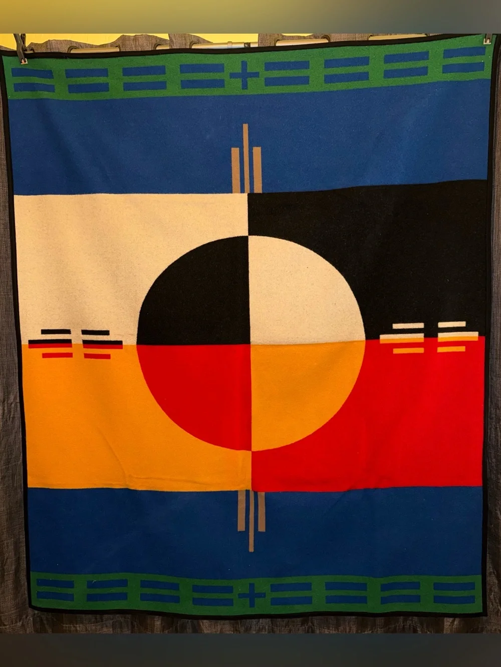 Pendleton Circle of Life Tribal Elders Beaver State Wool Blanket 64